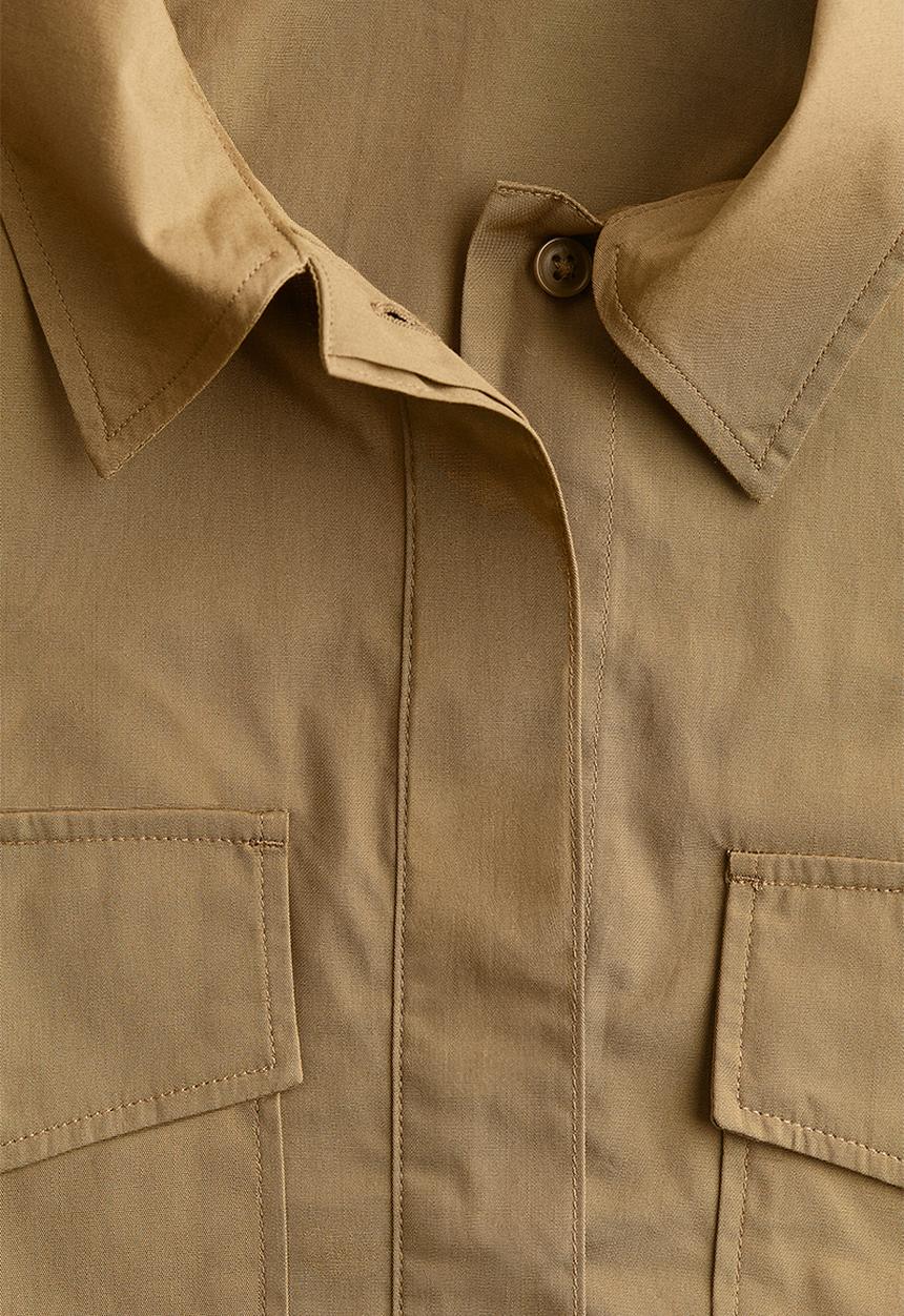 H&M - Cropped cargo shirt - beige