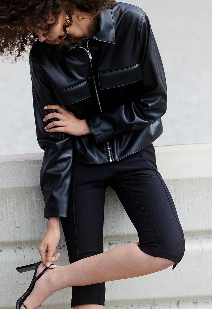 H&M - Coated jacket - black