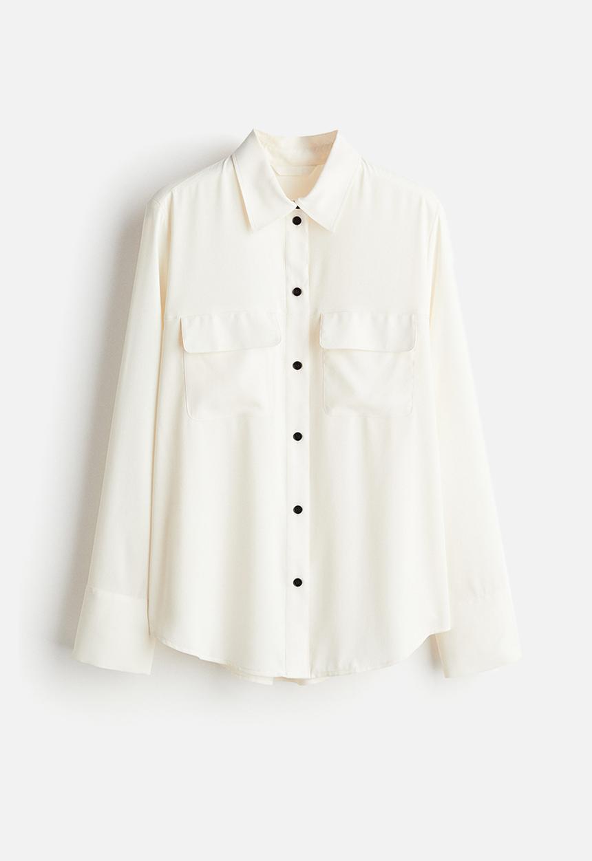 H&M - Crêpe shirt - white