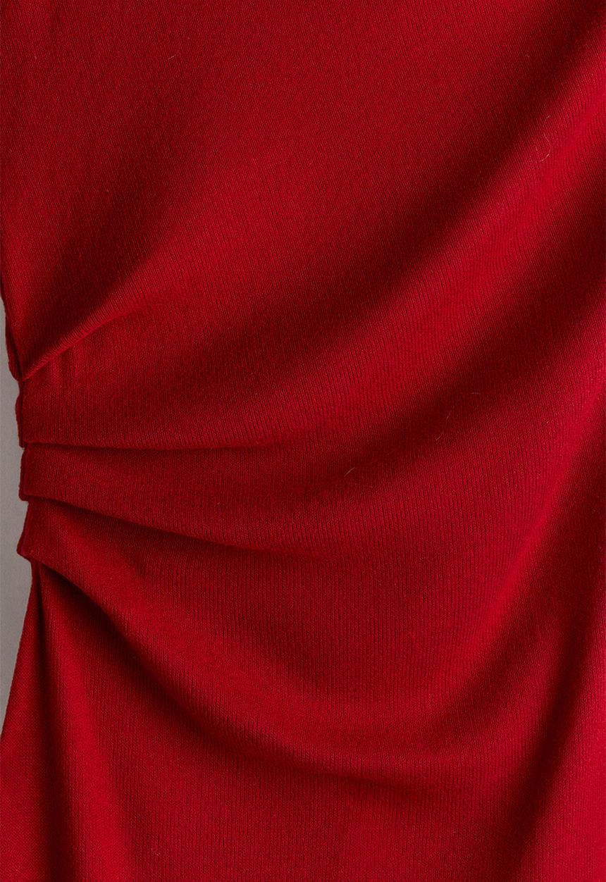 H&M - Draped bodycon dress - red