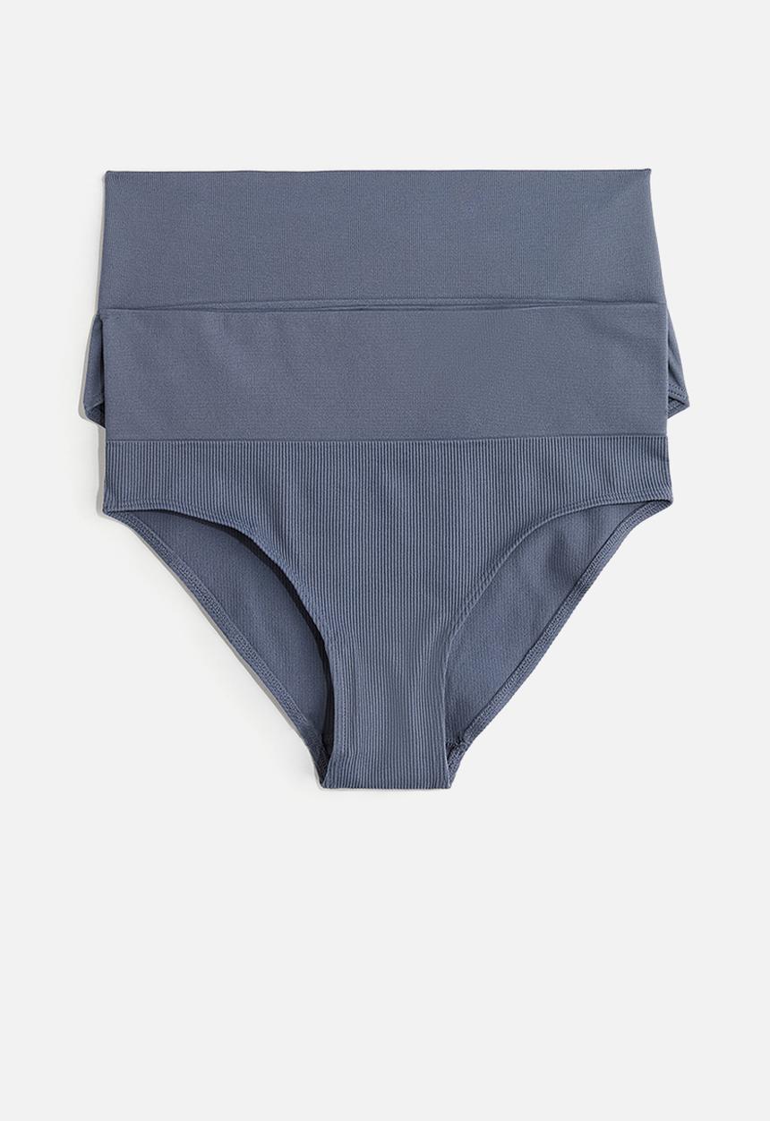 H&M - 2-Pack seamless briefs - pigeon blue