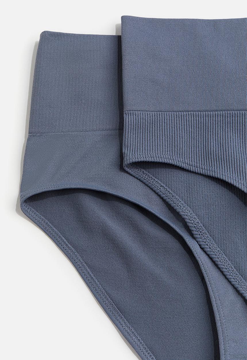 H&M - 2-Pack seamless briefs - pigeon blue