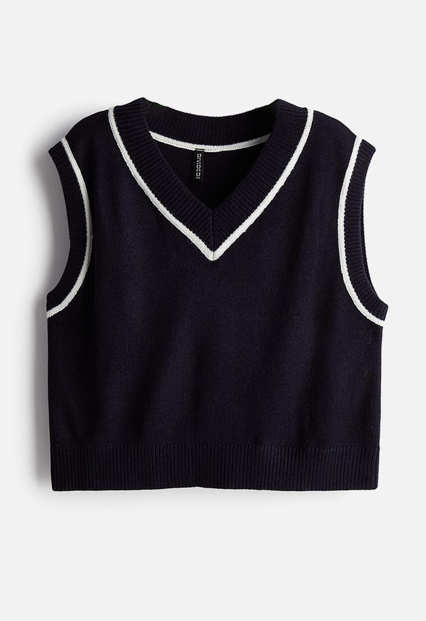 H&M - V-neck sweater vest - navy blue