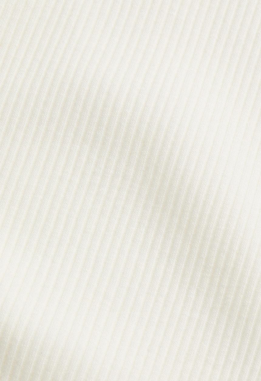 H&M - Ribbed T-shirt - cream