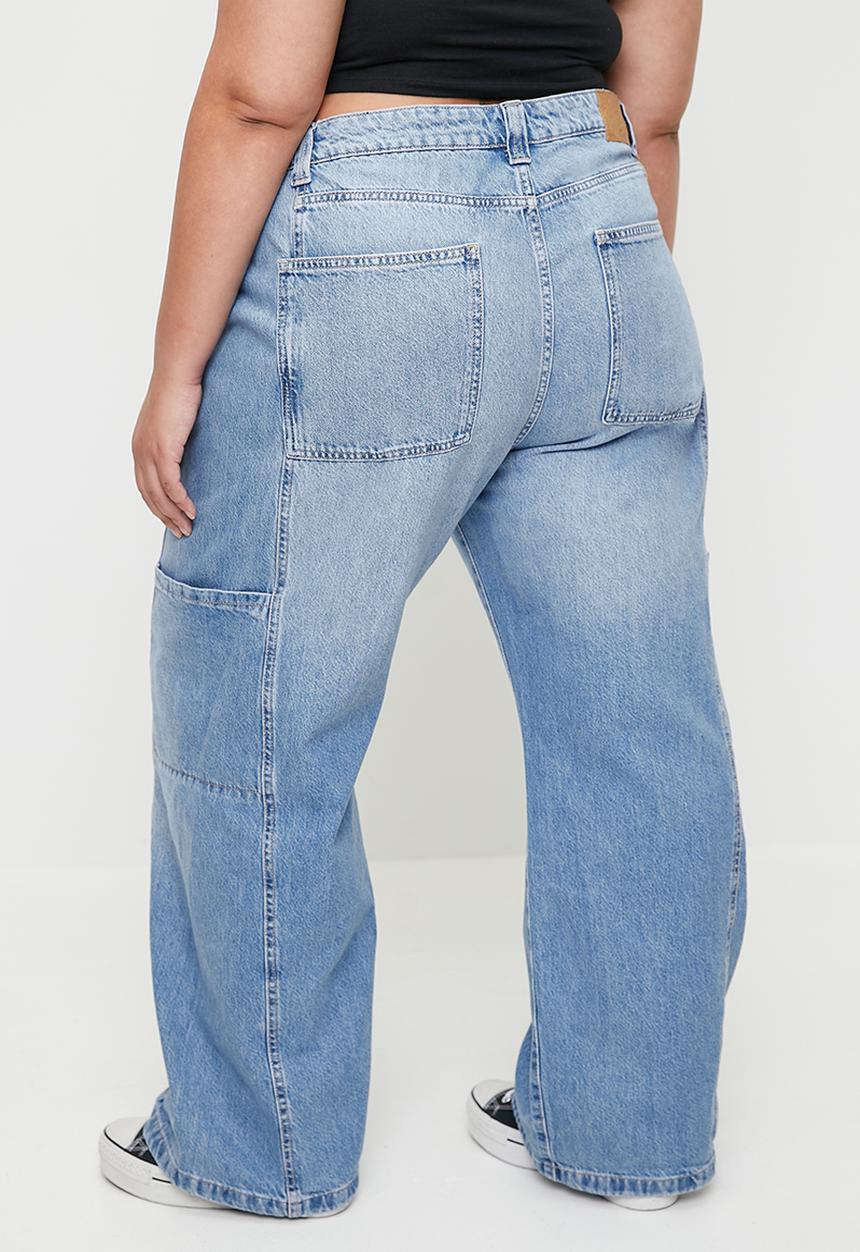 Cotton On - Plus Super Baggy Jean - Saltwater Blue/Pocket