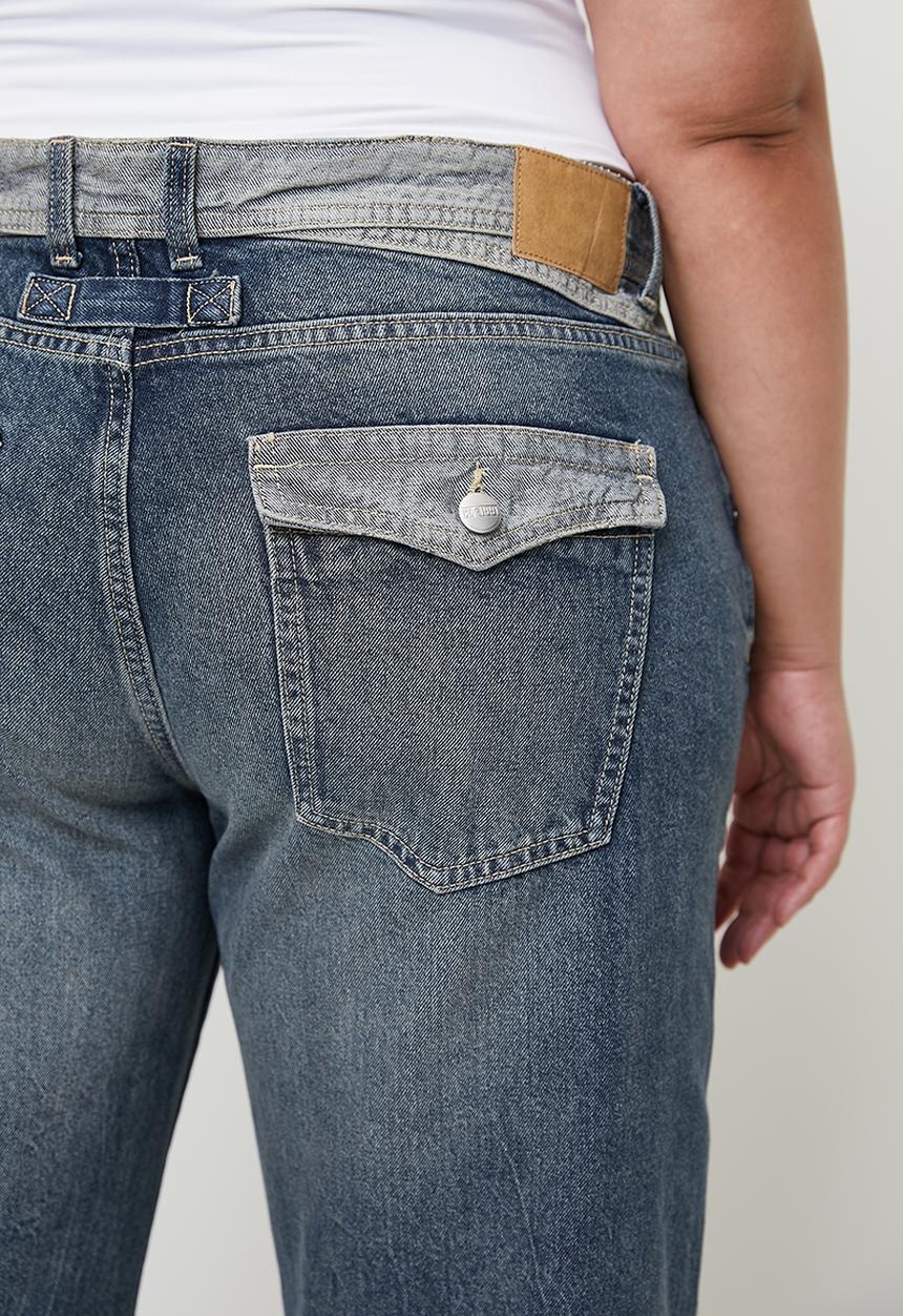 Cotton On - Plus Low Rise Straight Jean - Blue Dusk/Reverse