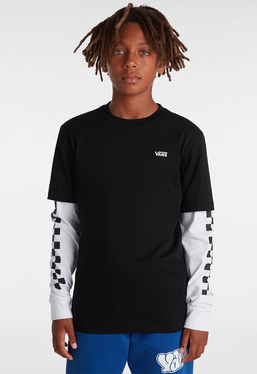 Vans - By long check twofer boys - black