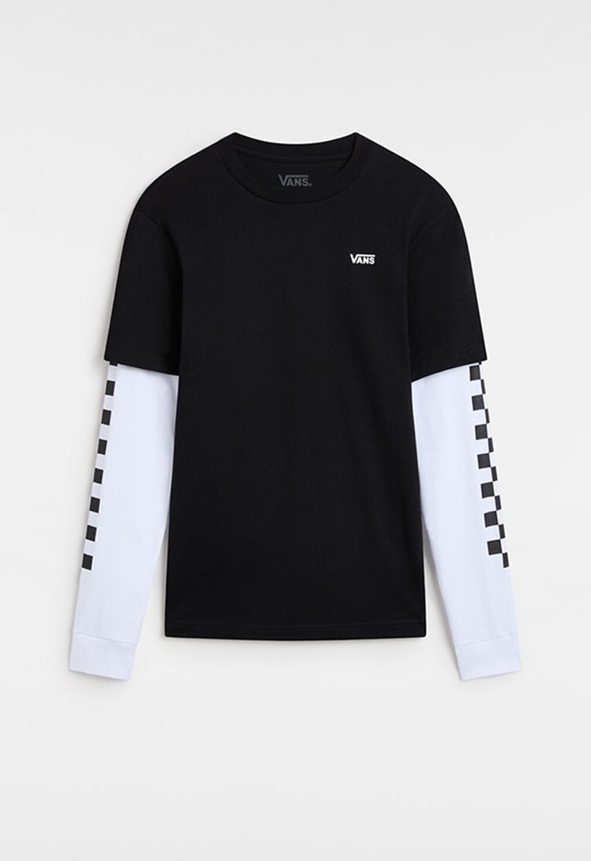 Vans - By long check twofer boys - black