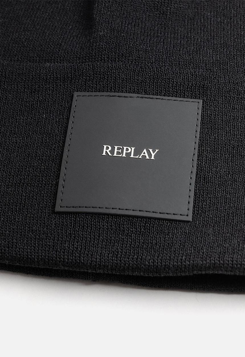 Replay - Cotton Acrylic Beanie - Granite Grey
