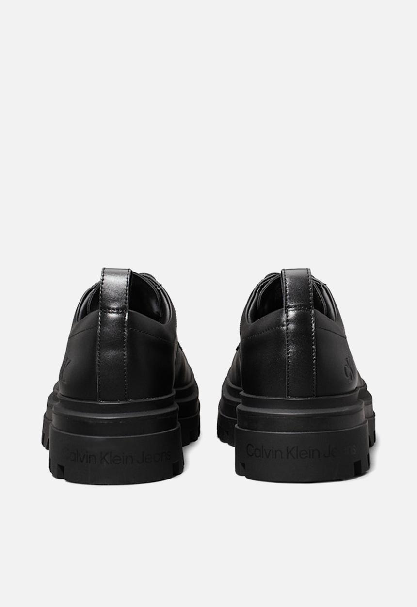 Calvin Klein - Lugged derby shoe lth - black leather