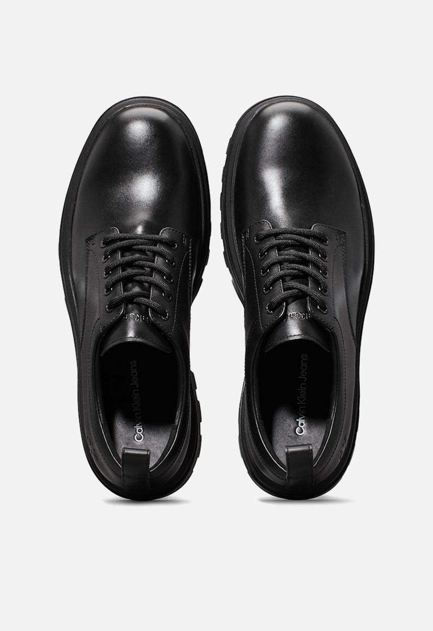 Calvin Klein - Lugged derby shoe lth - black leather
