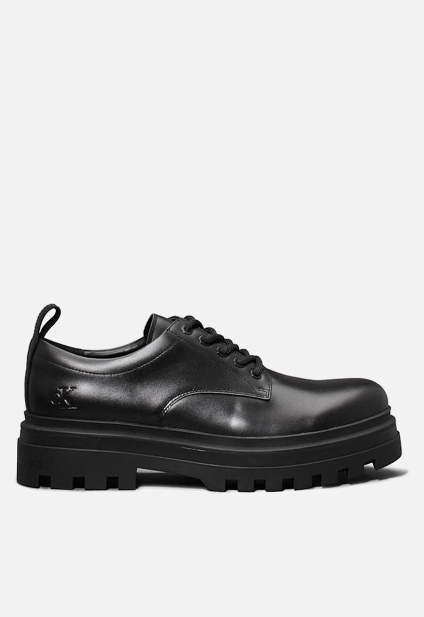Calvin Klein - Lugged derby shoe lth - black leather