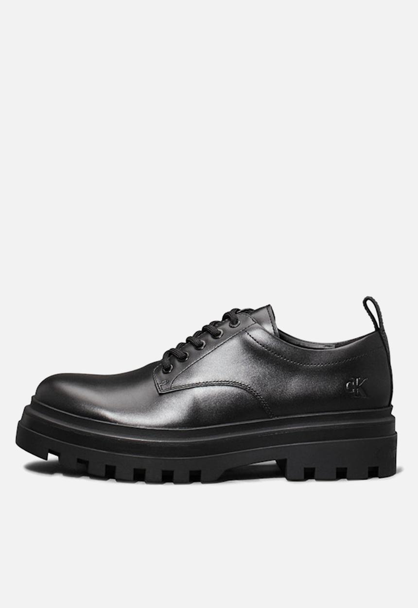 Calvin Klein - Lugged derby shoe lth - black leather