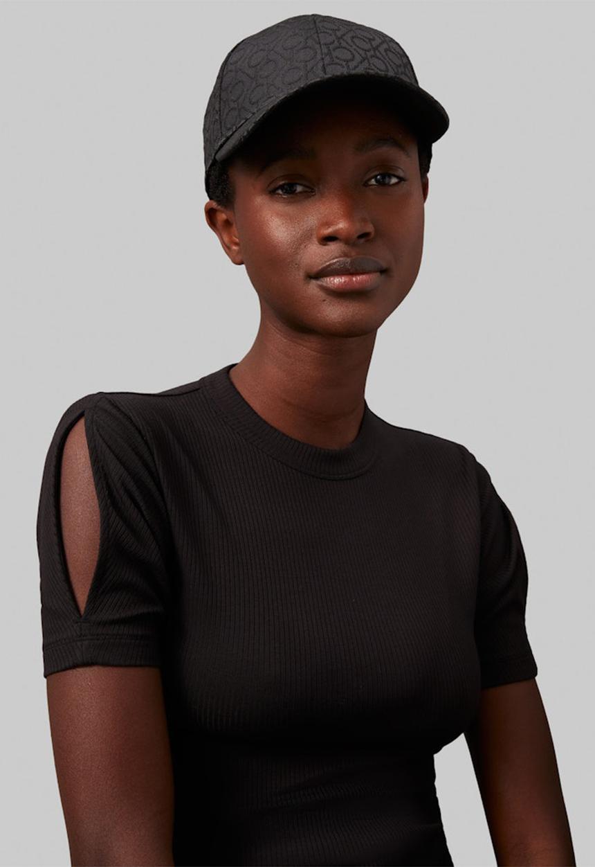 Calvin Klein - Monogram jacquard cap - ck black mono jacquard