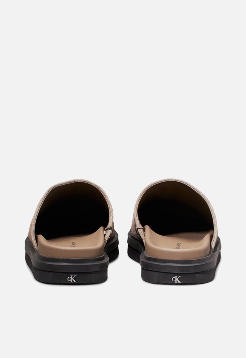 Calvin Klein - Home leather clog - fossil/black