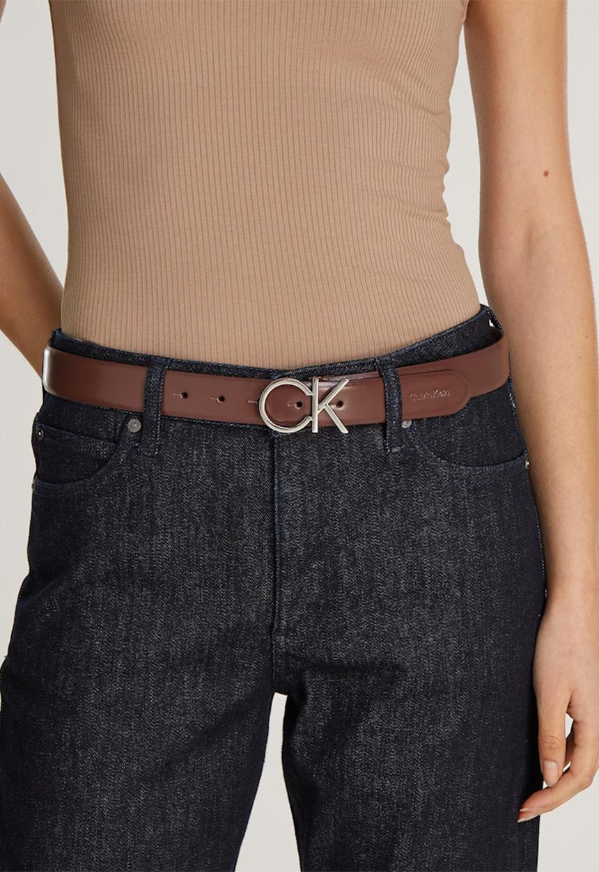 Calvin Klein - Re-lock ck logo belt 30mm - cioccolate lab