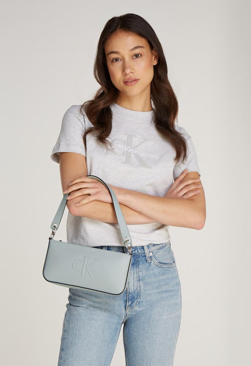 Calvin Klein - Sculpted shoulder pouch25 deboss - slate gray