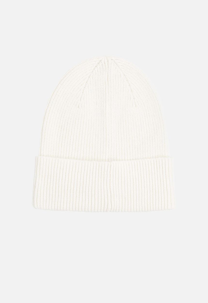 Calvin Klein - Ck embroidery fine rib beanie - lily white
