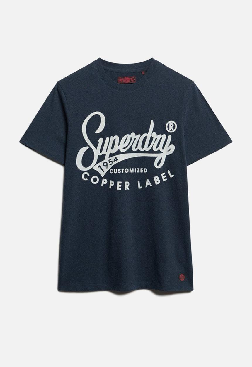 Superdry. - Copper label workwear T-shirt - surplus black blue grit