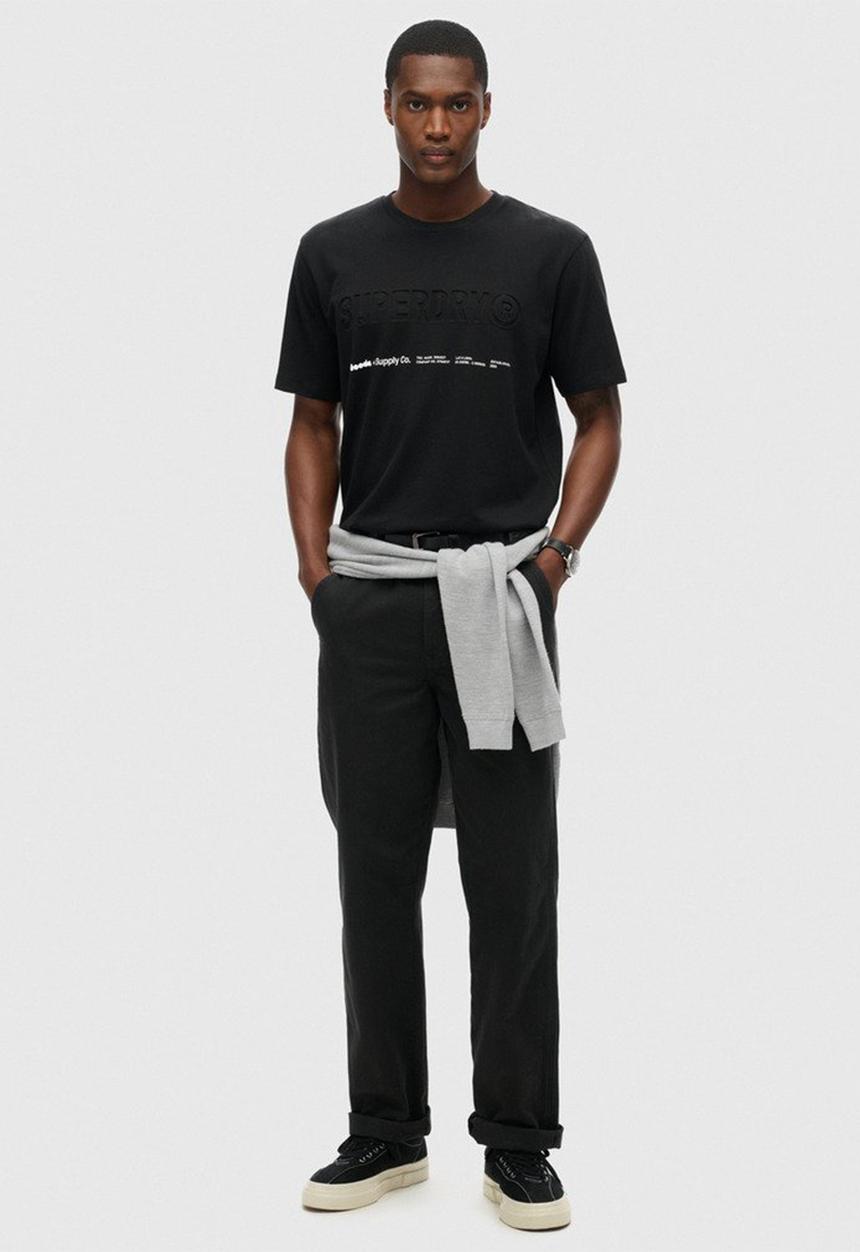 Superdry. - Utility sport logo loose tee - black