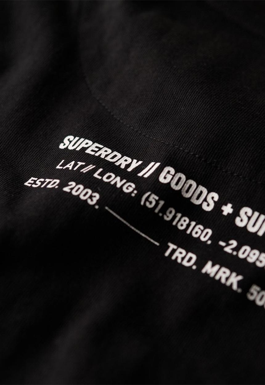 Superdry. - Utility sport logo loose tee - black