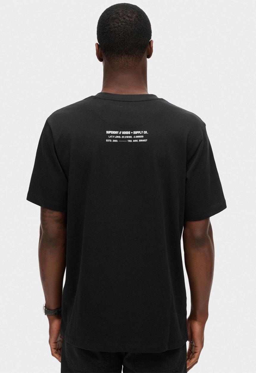 Superdry. - Utility sport logo loose tee - black