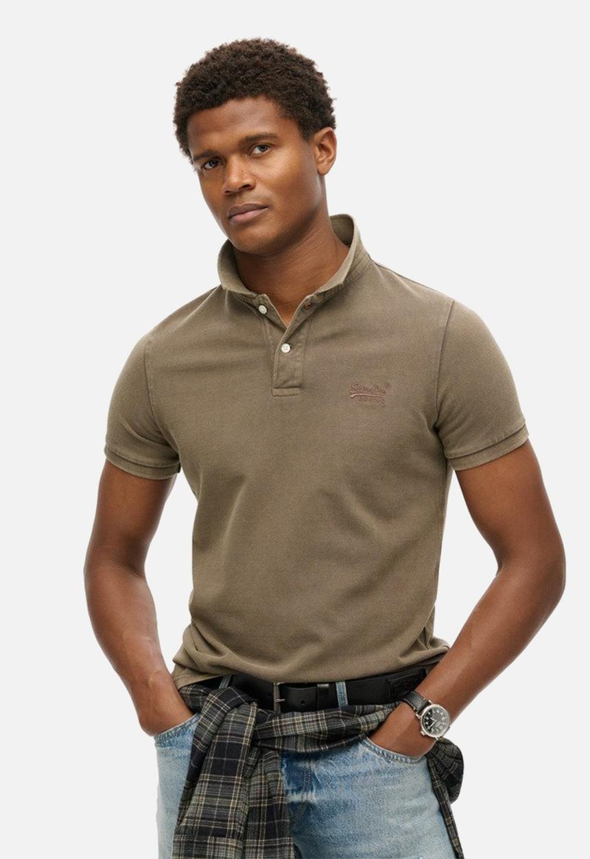 Superdry. - Vint destroy polo - destroy morel brown