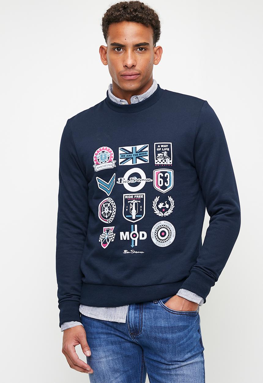 Ben Sherman - Scooter Club Crew Sweater 76134 - Navy