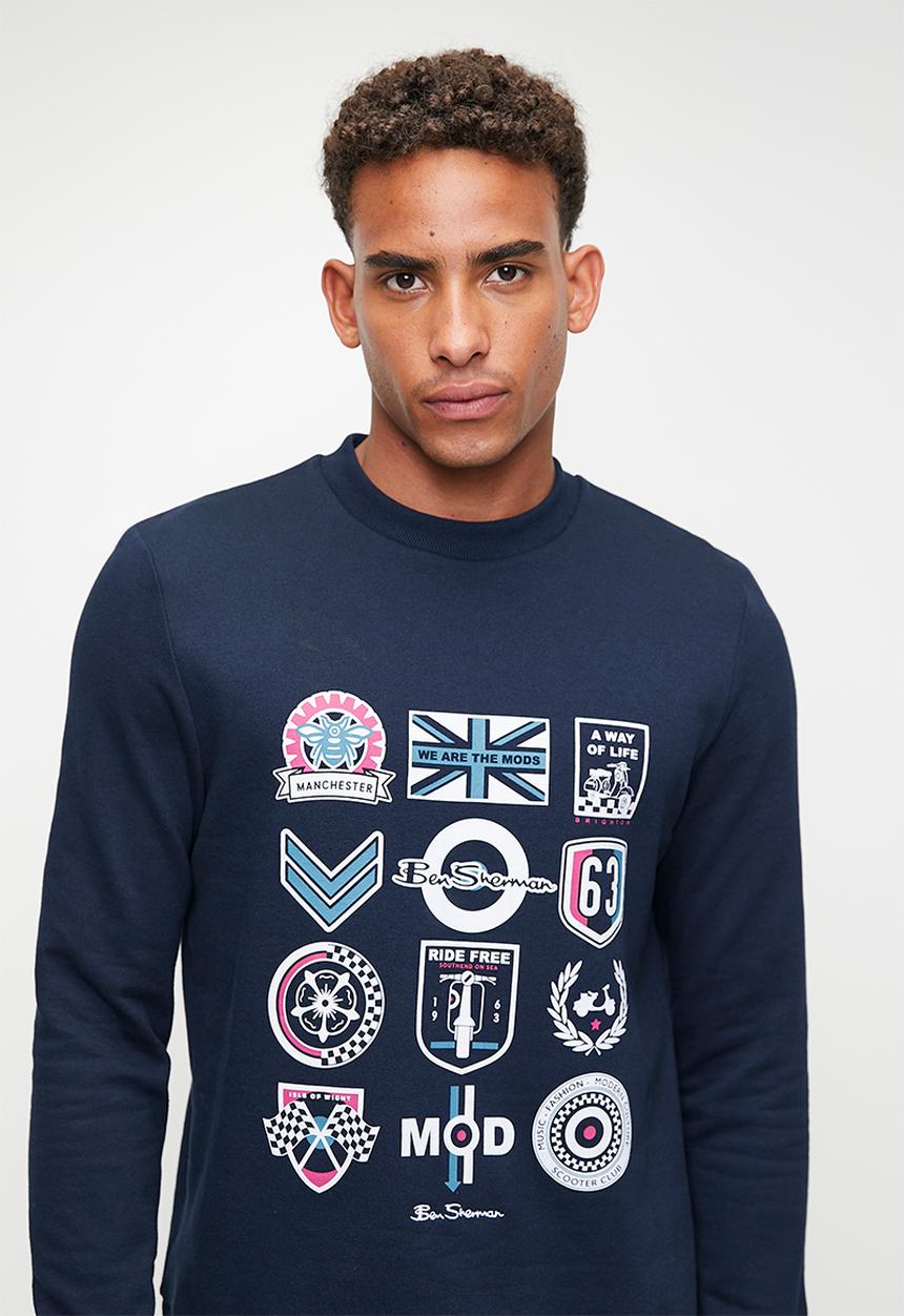 Ben Sherman - Scooter Club Crew Sweater 76134 - Navy