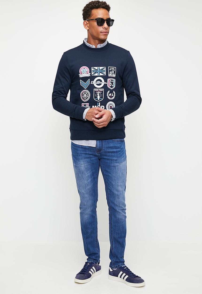 Ben Sherman - Scooter Club Crew Sweater 76134 - Navy