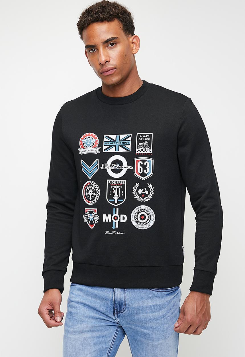 Ben Sherman - Scooter Club Crew Sweater 76134 - Black