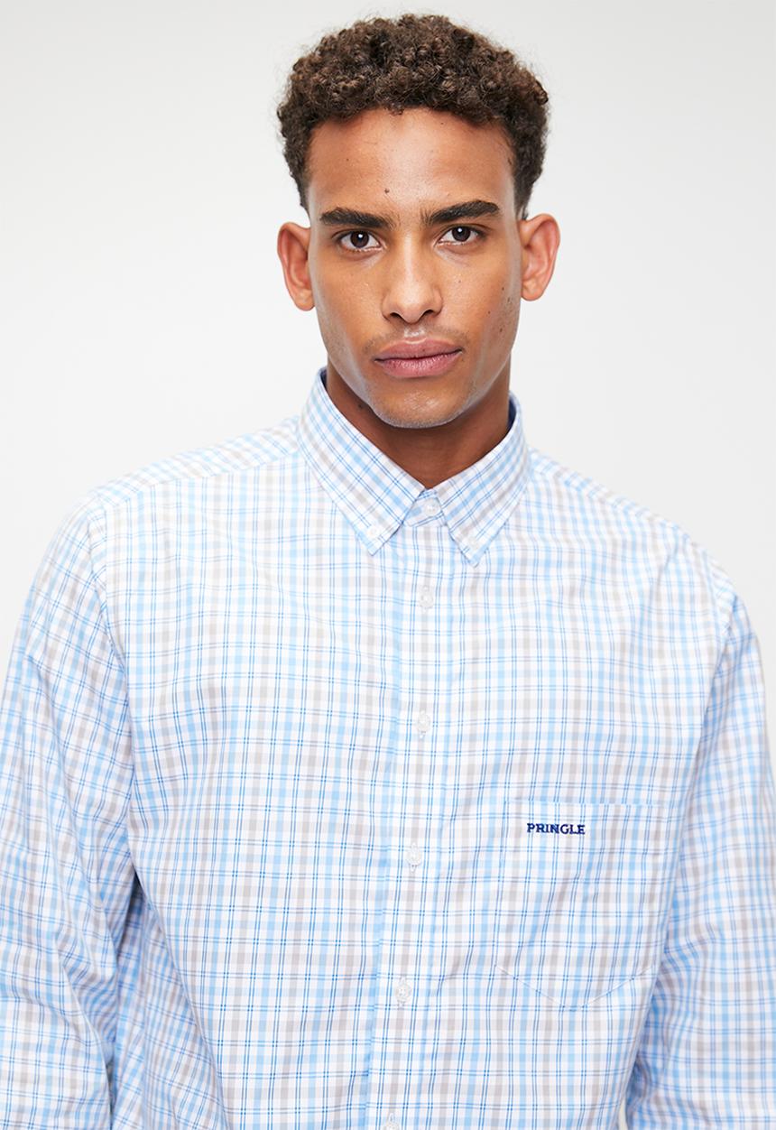 Pringle of Scotland - Nicholas l/s classic shirt - blue