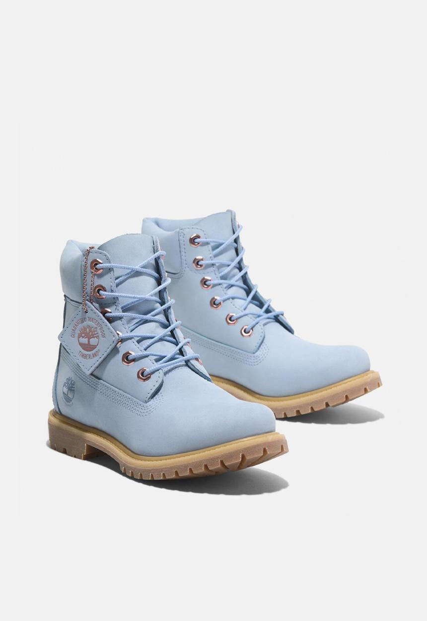 Timberland - Premium 6 Inch Lace Up Waterproof Boot - Light Blue Nubuck