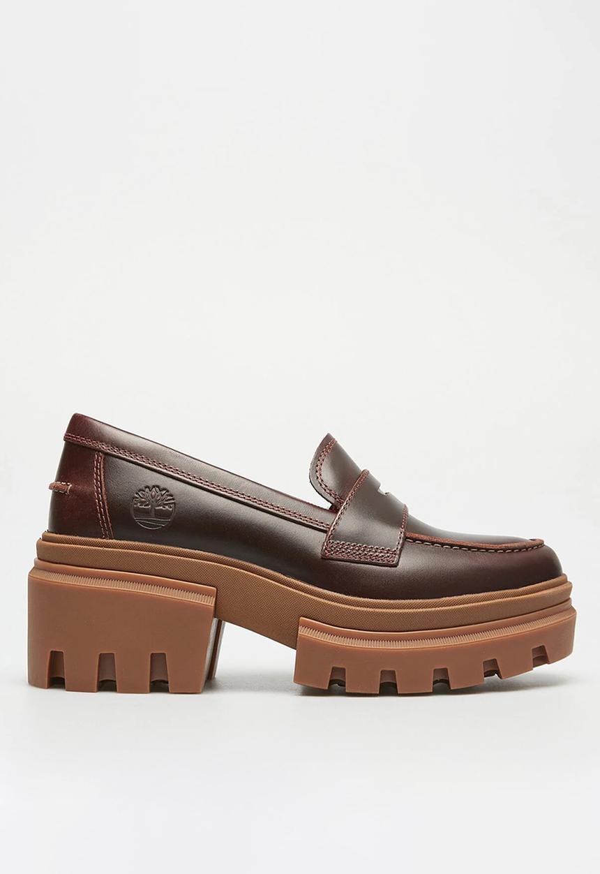 Timberland - Everleigh Loafer Shoe - Dark Brown Full Grain