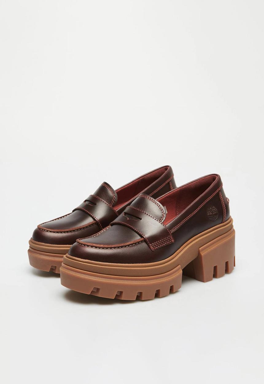 Timberland - Everleigh Loafer Shoe - Dark Brown Full Grain