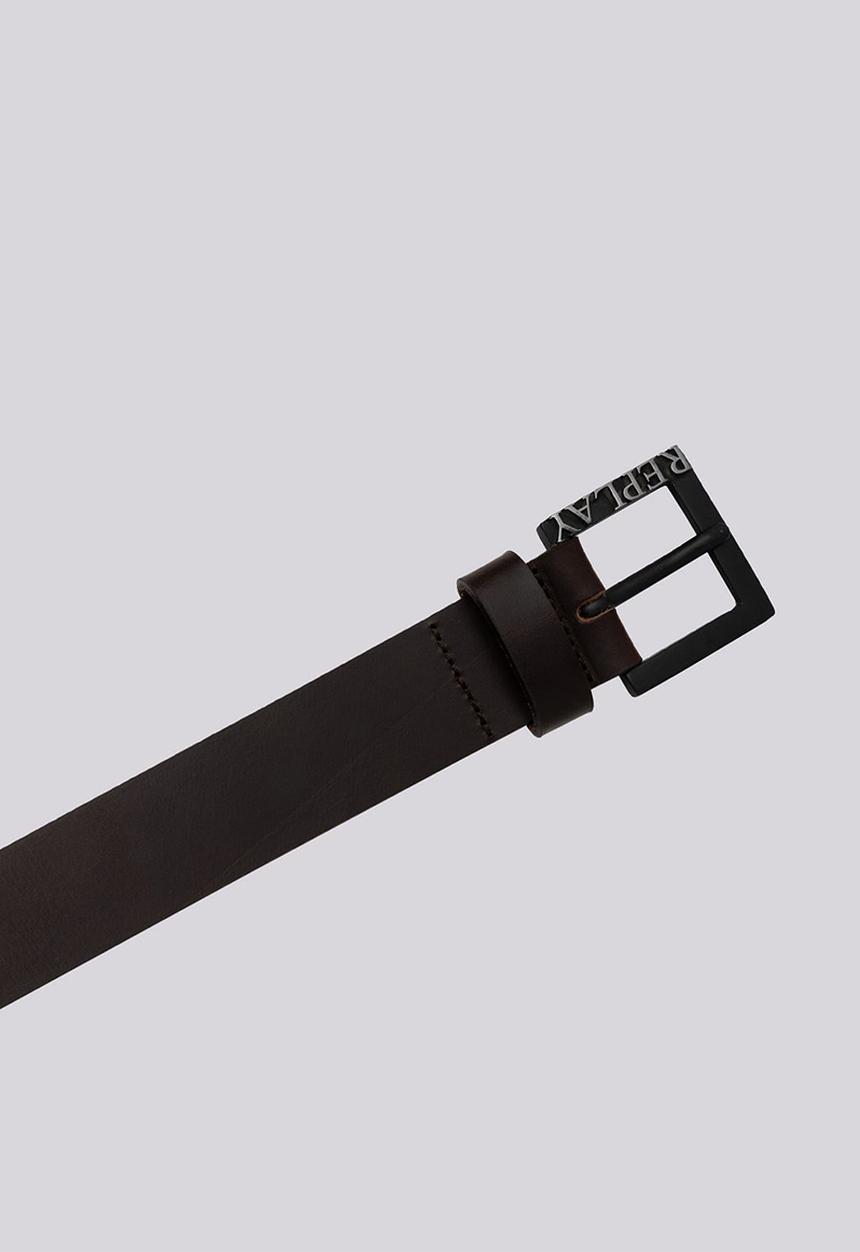 Replay - Bufalo Leather Belt - Brown Three