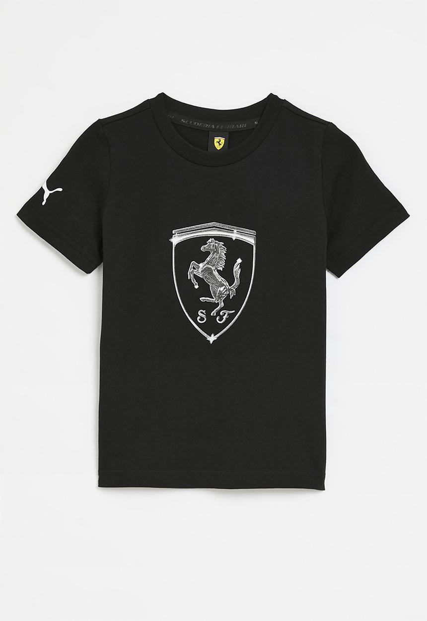 PUMA - Ferrari race kids tonal big shield tee - puma black