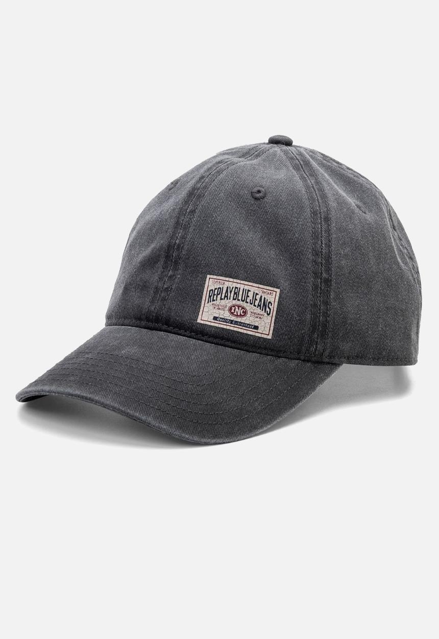 Replay - Washed Heavy Cotton Twill Cap - Black Sand