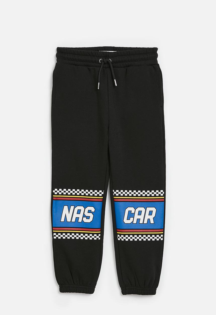 Cotton On - Nascar marlo trackpant - black
