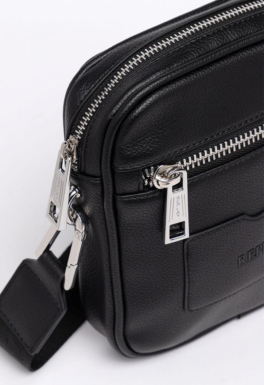Replay - Recycled Hammered Pu Bag - Black