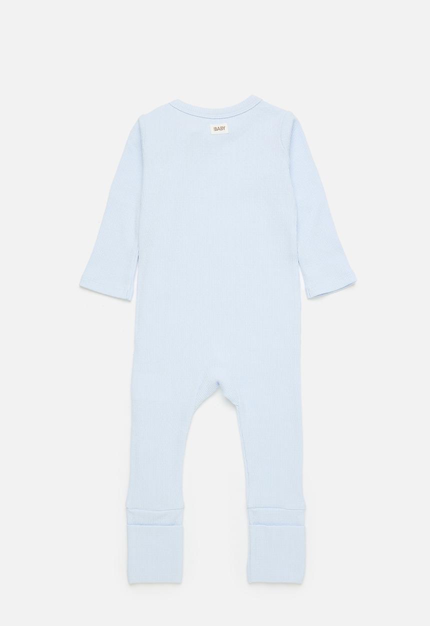 Cotton On - 2 pack organic pointelle zip romper - white water blue/best thing 2025&cloud marle