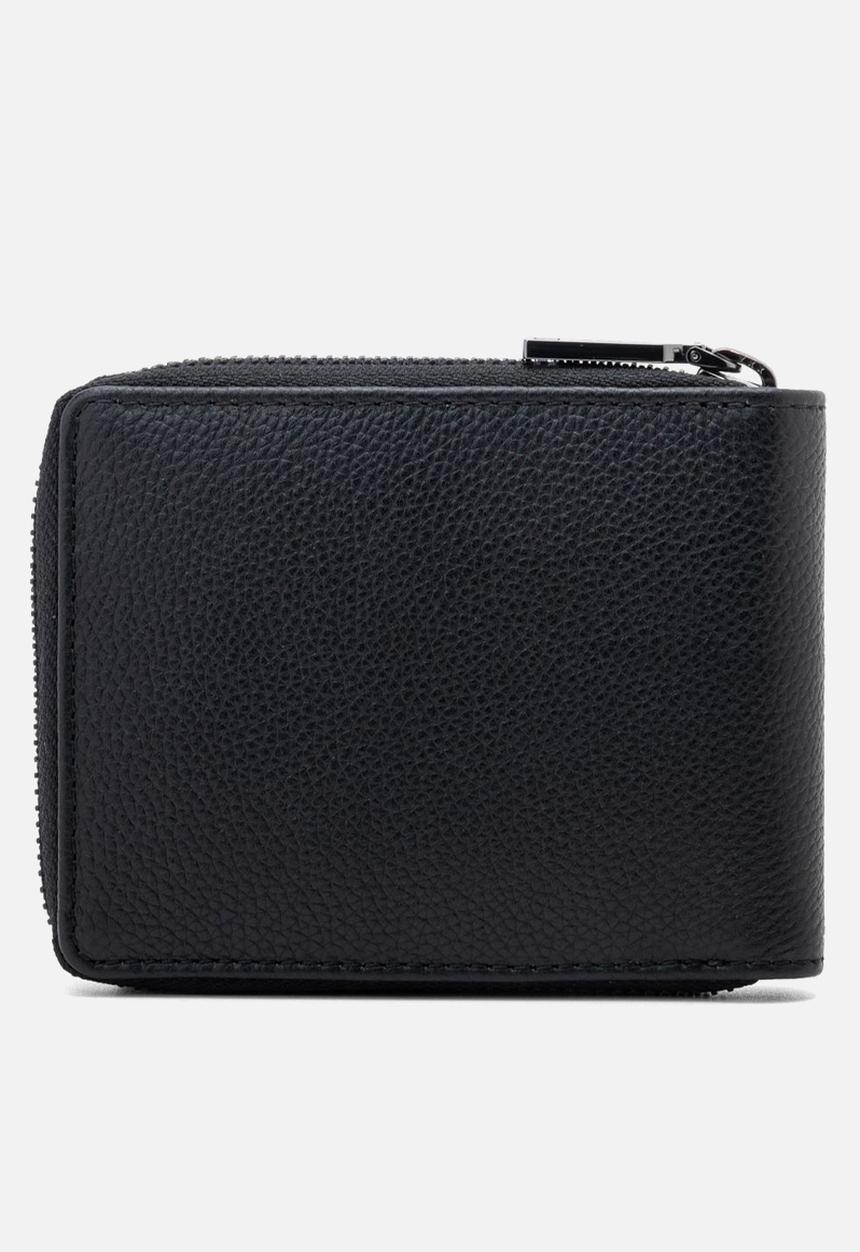 Replay - Cow Hammered Leather Wallet - Black