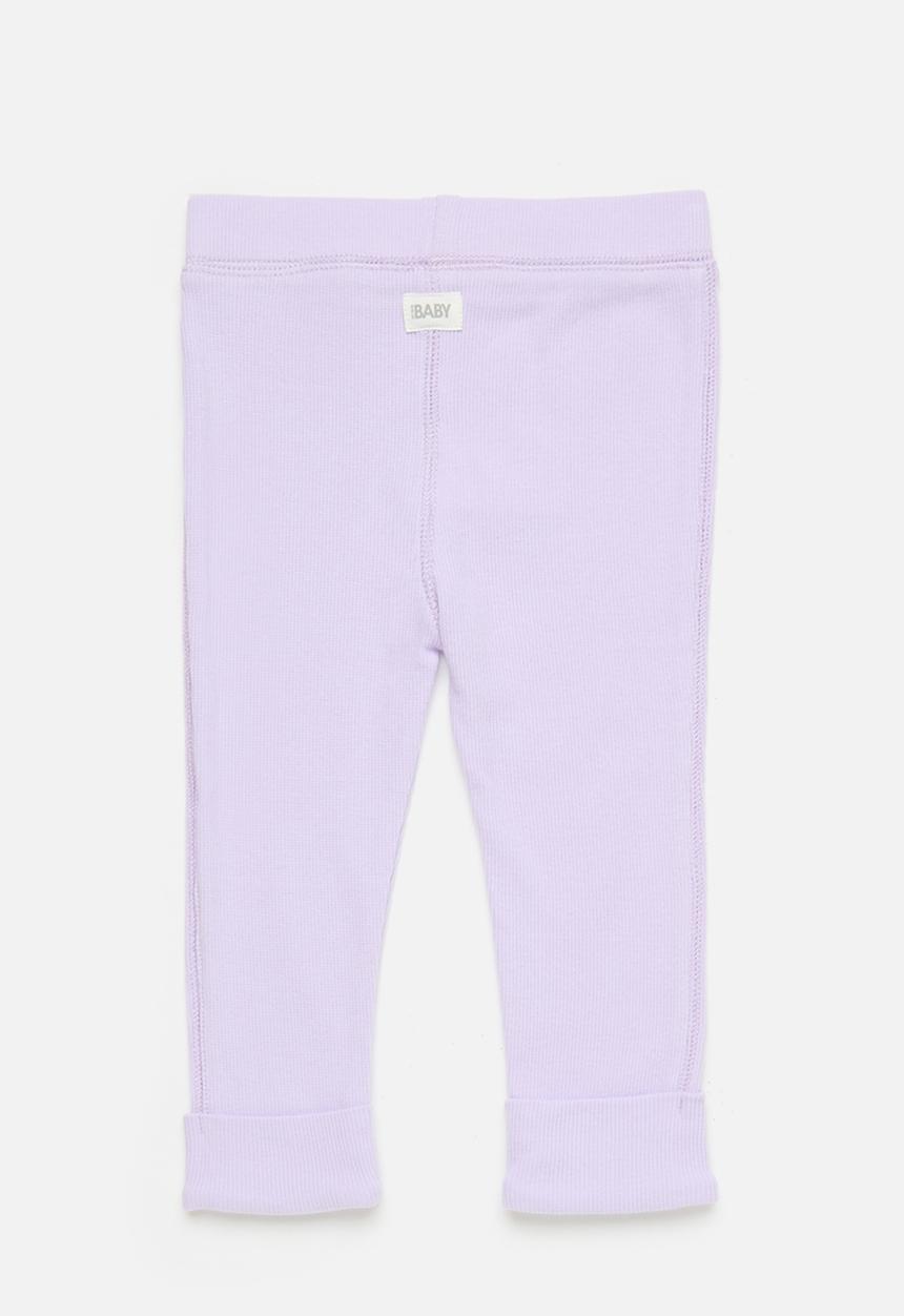 Cotton On - The row rib skinny legging - vintage lilac