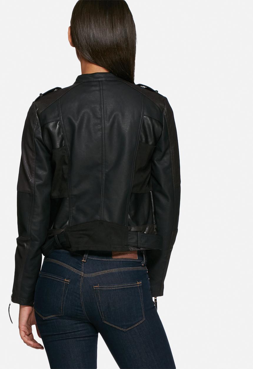 Vero Moda - Patch PU biker jacket