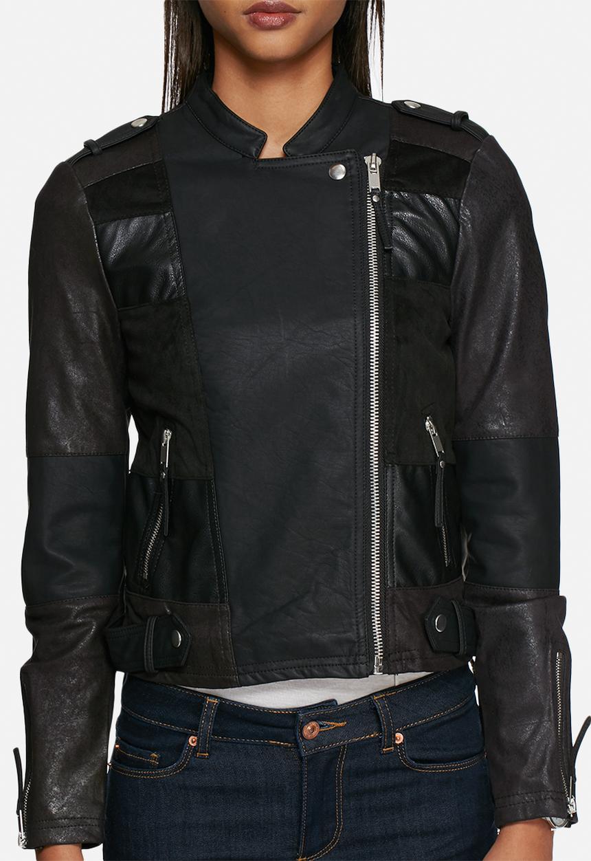 Vero Moda - Patch PU biker jacket