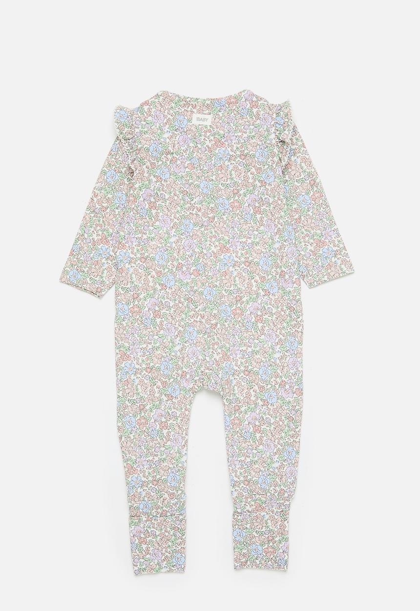 Cotton On - The long sleeve zip romper - vanilla/middleton floral
