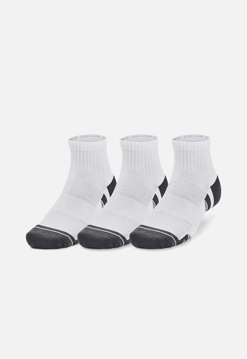Under Armour - UA Performance Cotton 3 Pack Qtr - White / White / Pitch Gray