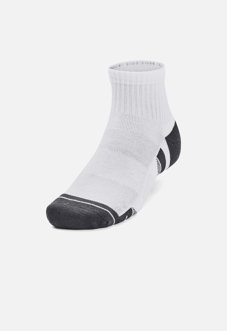 Under Armour - UA Performance Cotton 3 Pack Qtr - White / White / Pitch Gray