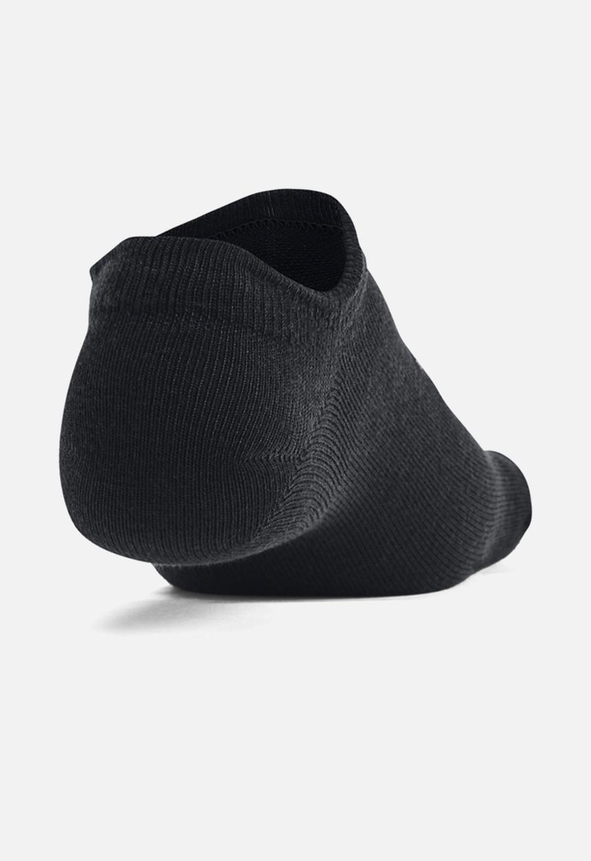 Under Armour - UA Essential No Show 6 Pack - Black / Black / Castlerock