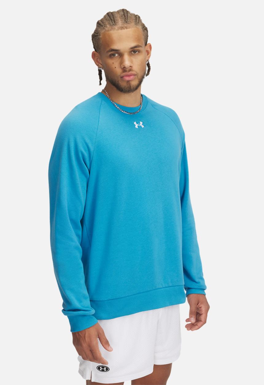 Under Armour - UA Rival Fleece Crew - Ether Blue & White